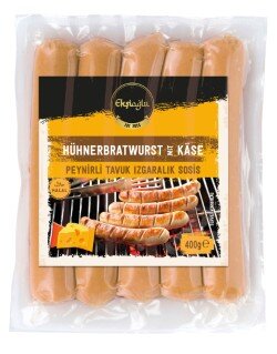 Eksioglu Sosis - H&uuml;hnerbratwurst K&auml;se 400g MHD 03.09.2026
